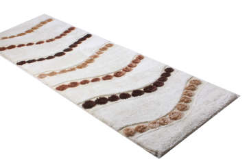 3 Boyutlu Krem Rengi Shaggy Halı