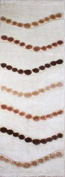 3 Boyutlu Krem Rengi Shaggy Halı