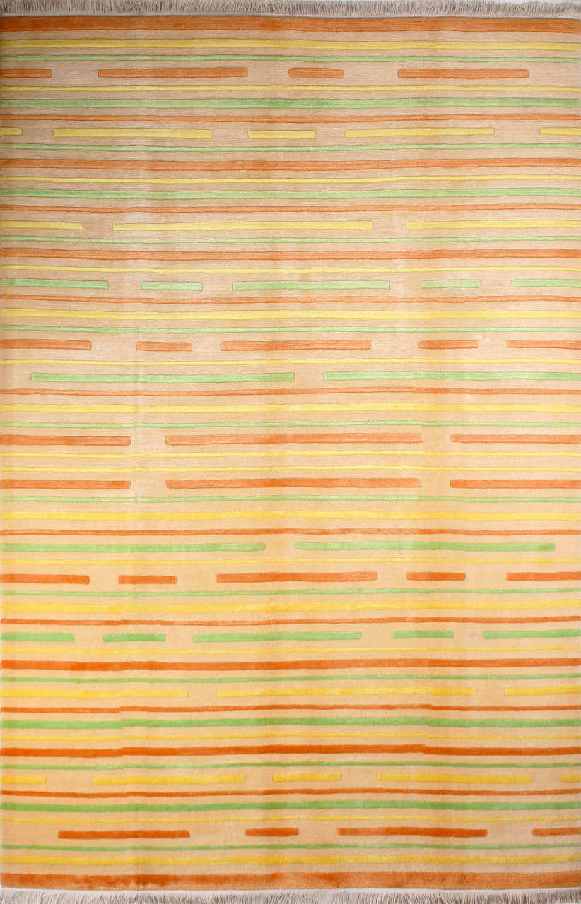 Modern Desenli Renkli El Halısı