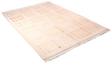 Geometrik Desenli İpekli El Halısı