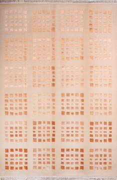 Geometrik Desenli İpekli El Halısı