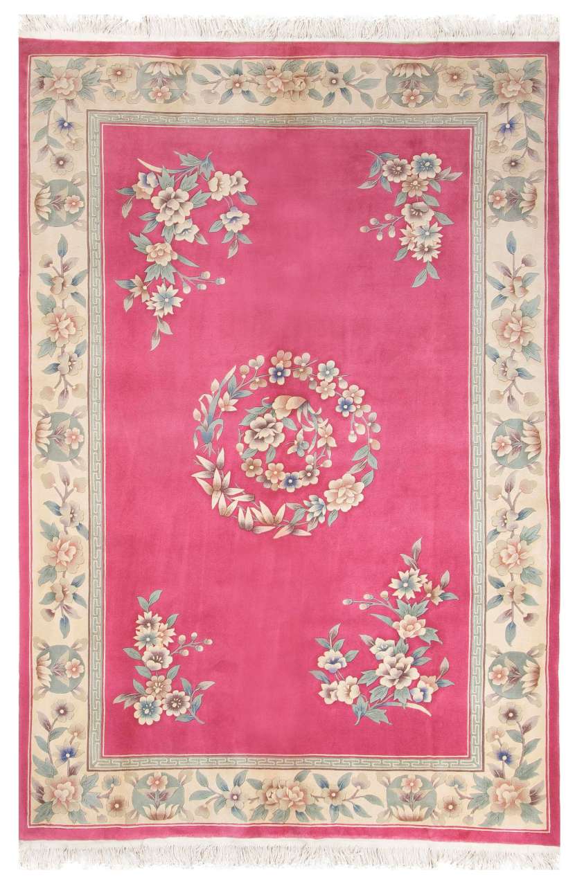 Pembe Zeminli Klasik Çin Halısı