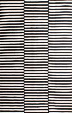 Siyah Beyaz Çizgili Kilim