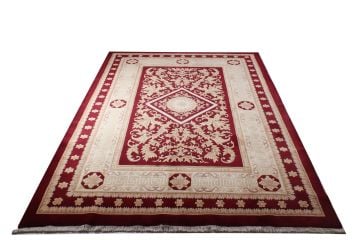 Bordo Renkli Obizon El Halısı