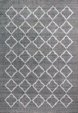 Corridor Gray White Patterned Kilim