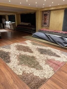 Colorful Damask Patterned Handmade Carpet
