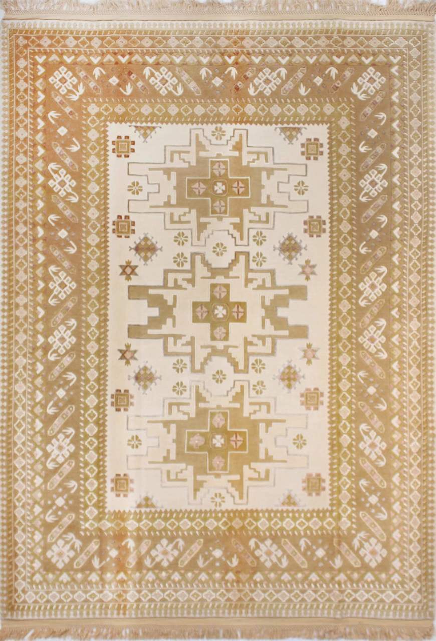 İnce Dokuma Klasik Desenli El Halısı