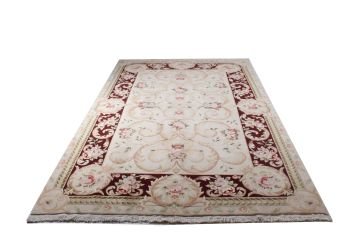 Bordo Bordürlü Klasik El Halısı