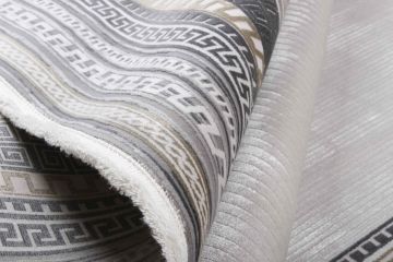 Plain Striped Bamboo Rug