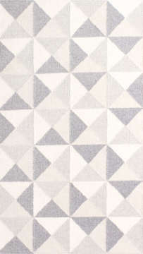 Gri Beyaz Tasarım Kilim Koridor Halısı