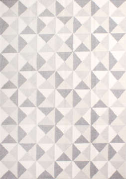 Gri Beyaz Tasarım Kilim Koridor Halısı