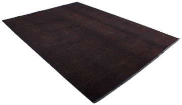 Kendinden Desenli Siyah El Halısı