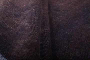 Kendinden Desenli Siyah El Halısı