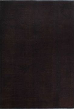 Kendinden Desenli Siyah El Halısı