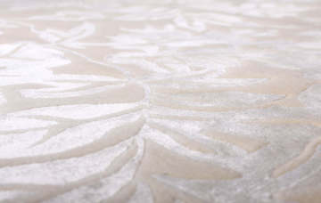 Krem Beyaz Çiçekli El Halısı