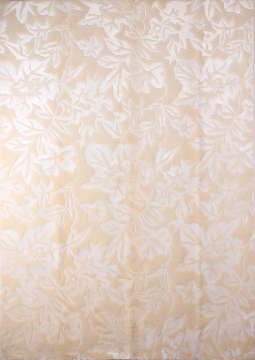 Krem Beyaz Çiçekli El Halısı