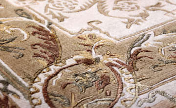 İpek Desenli Bej Salon Halısı