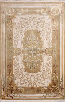 İpek Desenli Bej Salon Halısı