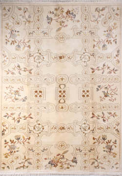 Neo Klasik Motifli Yün El Halısı