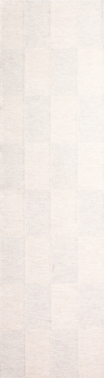Kareli Beyaz Kilim Koridor Halısı