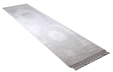 Silik Desenli Beyaz Yolluk Halı