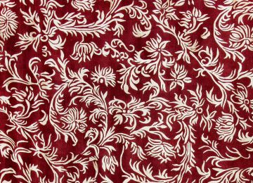 İpek Desenli Bordo Halı