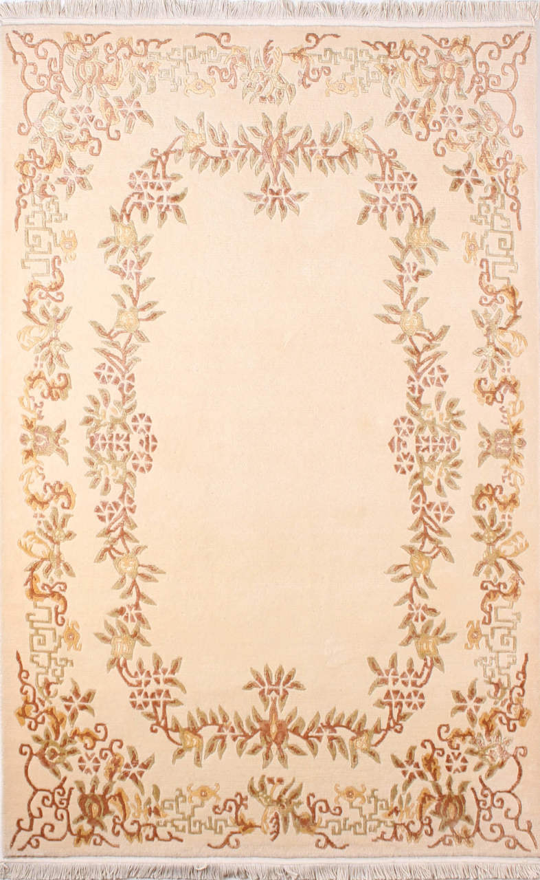 Neo Klasik Motifli İpek Desenli Halı 1.20 x 1.80