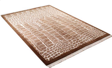 Modern Animalistik Tasarım Kahverengi Halı