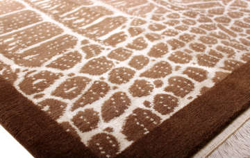 Modern Animalistik Tasarım Kahverengi Halı