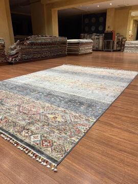 Gri Renk Afgan Halısı