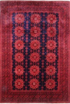 Lacivert Zeminli Afgan Halısı