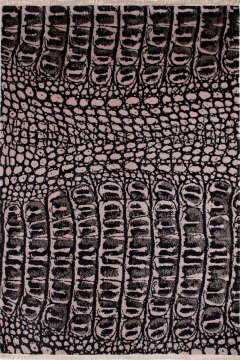 Modern Animalistik Tasarım Siyah Halı