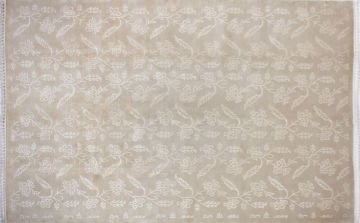 Yaprak Desenli İnce Dokuma El Halısı