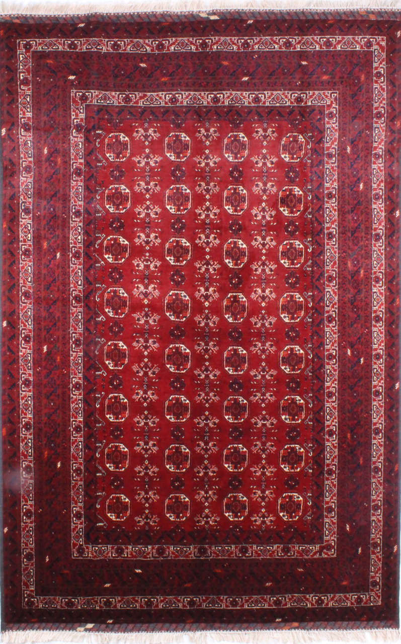 Ortası Desenli Afgan Kunduz Halısı