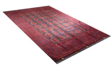 Ortası Büyük Çiçekli Afgan Halısı