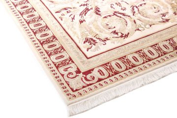 Bordo Bordürlü El Dokuması Halı