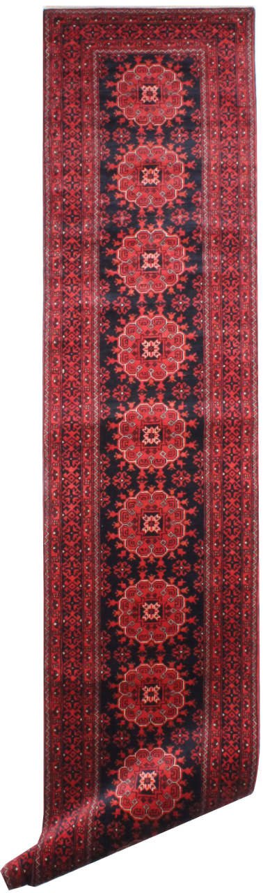 Büyük Çiçekli Afgan Koridor Halısı