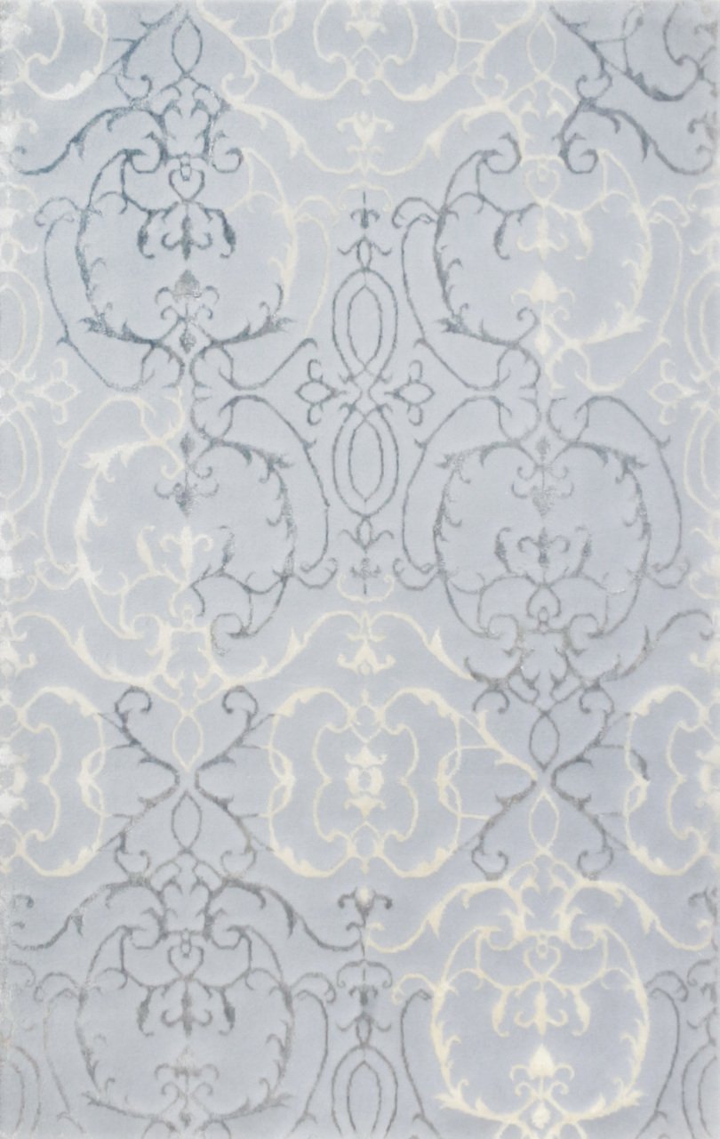 Viskon Desenli Parlak Gri Halı