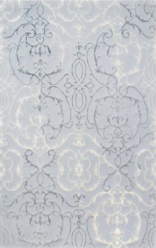 Viskon Desenli Parlak Gri Halı