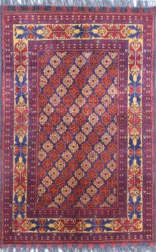 Sarı Desenli Afgan Halısı