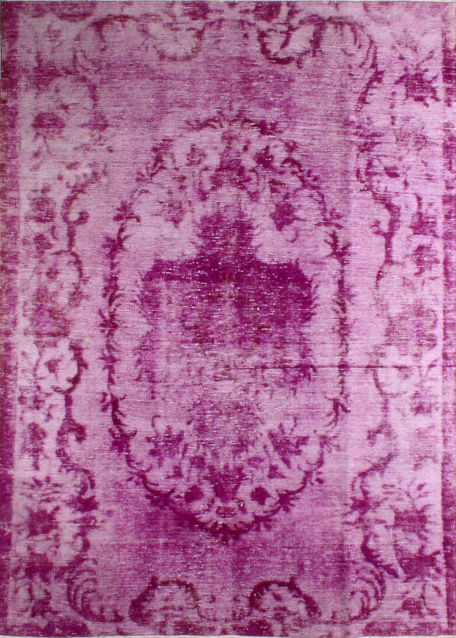 Kabartmalı Fuşya Retro Halı