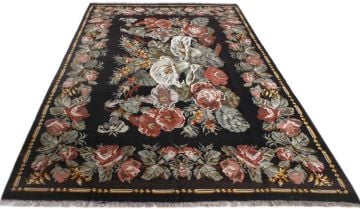 Floral Patterned Karabakh Handmade Rug