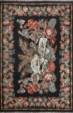 Floral Patterned Karabakh Handmade Rug