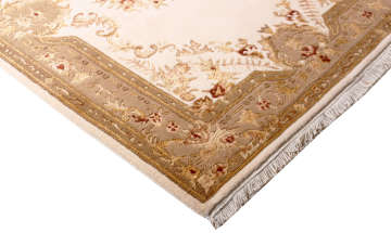 Kenar Bordürü Sütlü Kahve El Halısı