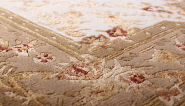 Kenar Bordürü Sütlü Kahve El Halısı