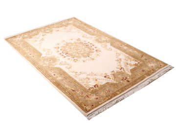 Kenar Bordürü Sütlü Kahve El Halısı 0.80 x 1.50