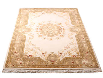 Kenar Bordürü Sütlü Kahve El Halısı 0.80 x 1.50