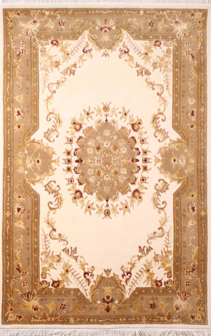 Kenar Bordürü Sütlü Kahve El Halısı 0.80 x 1.50