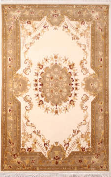 Kenar Bordürü Sütlü Kahve El Halısı 0.80 x 1.50