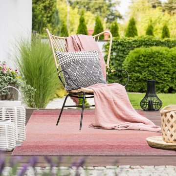 Kırmızı Renk Geçişli Koridor Halısı